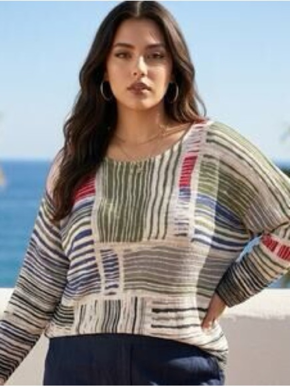 Nic+Zoe Lightweight Linen Blend Sweater Sz Small